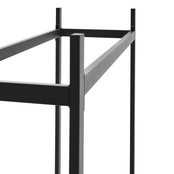122cm W Iron Black Firewood Logs Holder Indoor Outdoor Log Racks Living and Home