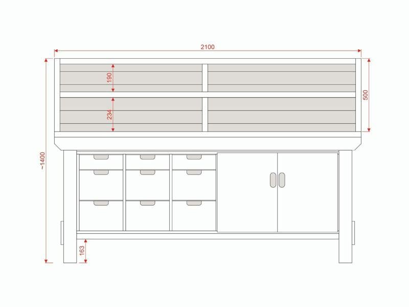Arbor Garden Solutions Acorn Heavy-duty Cupboard Workbench (V.2)