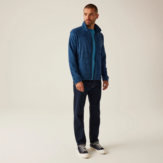 Regatta Mens Thornly Full Zip Fleece - Navy Marl