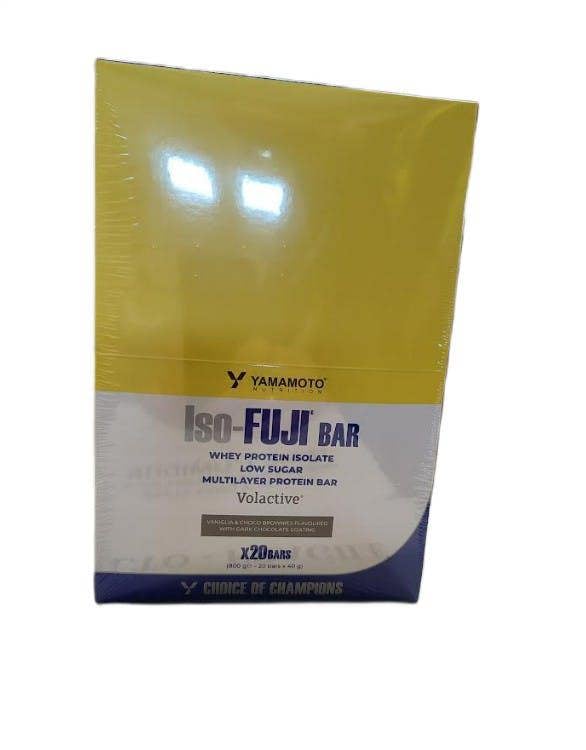 Yamamoto Nutrition Iso-FUJI Bar, Vanilla & Choco Brownies - 20 x 40g