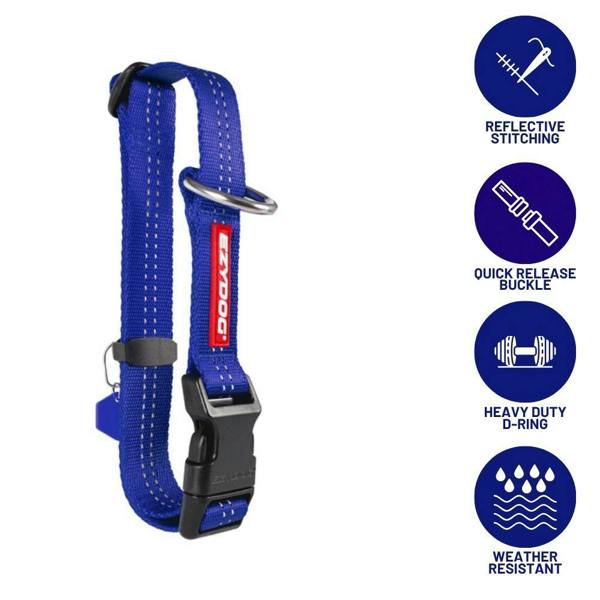 EzyDog Essential Adjustable Dog Collar in Blue
