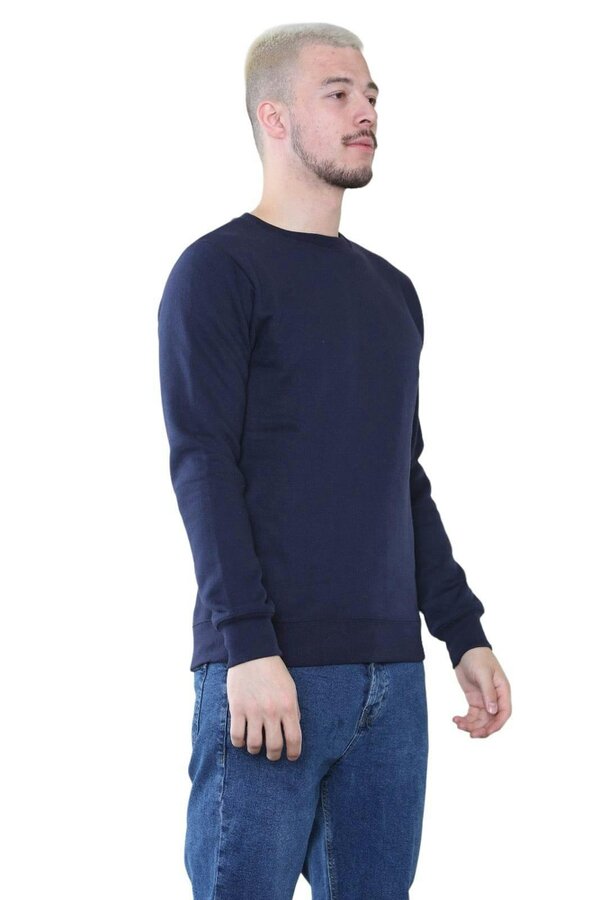 Elaina Fashion Men's Classic Navy Sweatshirt - Casual Comfort and Stylish Fit