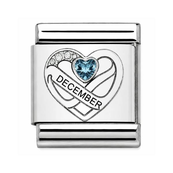 Serafina Birthstone Heart Charm | Italian Style Bracelet Charm