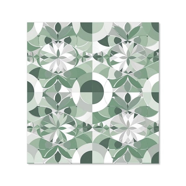 Warren Reed - Designer Geometric Pastel Green Kitchen Splashback