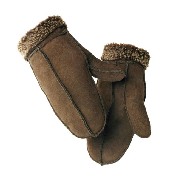 Generic Womens/Ladies Sheepskin Split Seam Mittens - Mixed Autumnal