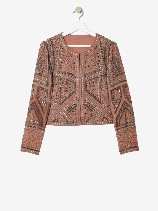 Rose & Nancy Briar Mink Pink Sequin Trophy Jacket