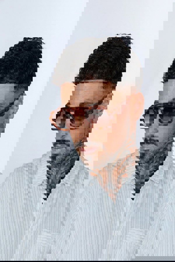 SVNX Retro Navigator Sunglasses in Burnt Rust