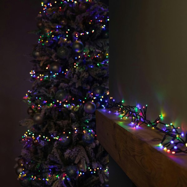Samuel Alexander 18.5m 1440 LED Christmas Cluster Multi-Action String Lights with Timer in Multi-Coloured