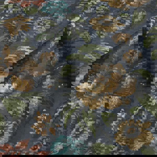 Superfresco Easy Gardenia Floral Wallpaper - Archival Blue - 10m