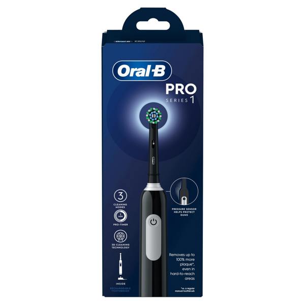 Oral-B Pro Series 1 Black Electric Toothbrush, Designed By Braun