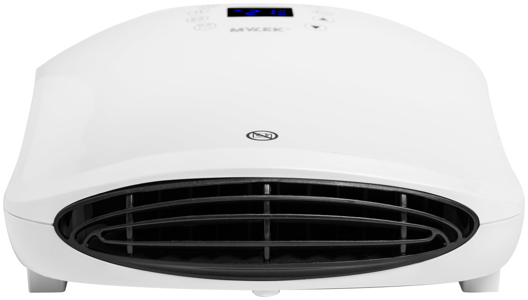 MYLEK Electric Fan Heater - Wall Mounted Downflow Blower Suitable For Bathrooms, 6 Digital Timer Programmes