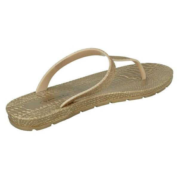 Spot On Ladies Spot On Flat Toepost Flip Flops F00376