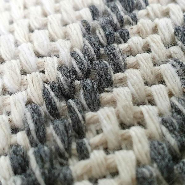 Cream Grey Rug Diamond Pattern 100% Cotton Washable Flat Weave Carpet Woven Living Room Bedroom Mat