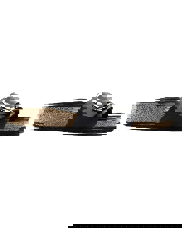 Birkenstock Madrid Big Buckle Oiled Leather Womens Sandals - Black - CHO - Designer Womens Sandals