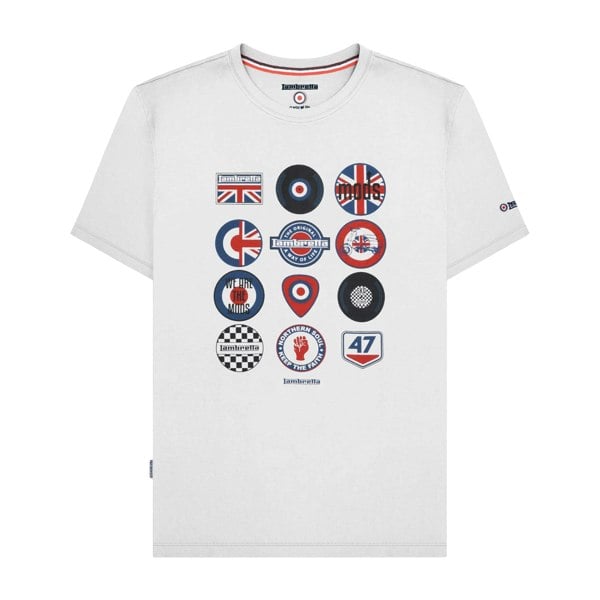 Lambretta Mens SS25 Badge T-Shirt - White