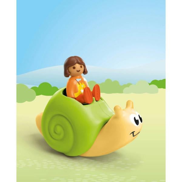 Playmobil JUNIOR: Rocking Snail with Rattle Feature - 71699 Playset