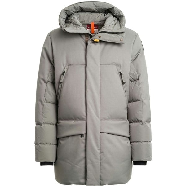 Parajumpers Hikari Grey Long Hooded Down Jacket L