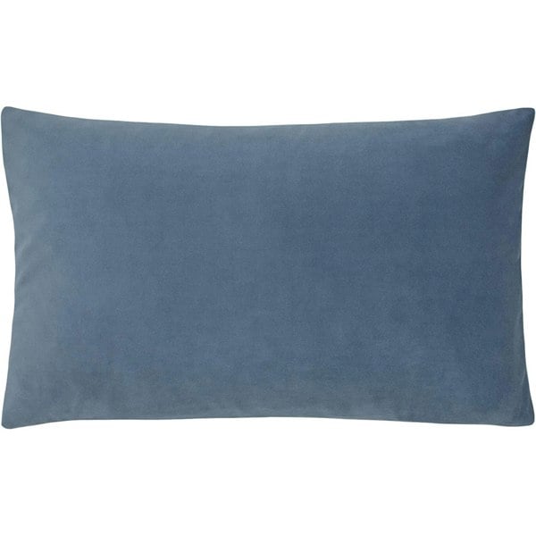 Evans Lichfield Sunningdale Velvet Rectangular Cushion Cover - Wedgewood