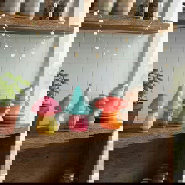 Kingsbury Gifts Set of 3 Unscented Decorative Mushroom Candles