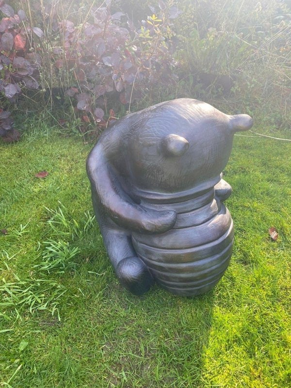 Inspirational Gifting Large Winnie-The-Pooh Ornament Sculpture For A Home or Garden