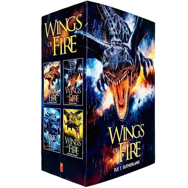 Wings of Fire Series Books 1-4 Collection Set by Tui T Sutherland Dragonet Prophecy & more