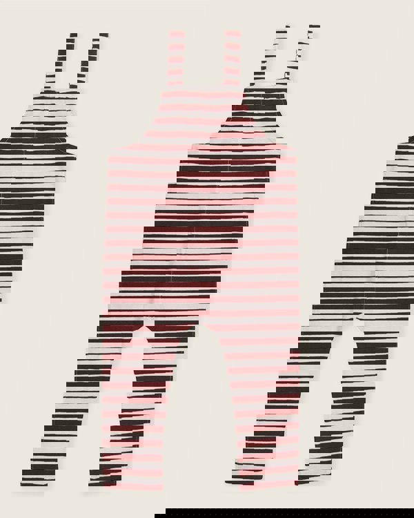 organic cotton Red Horizontal Stripe Print Dungarees - image 5