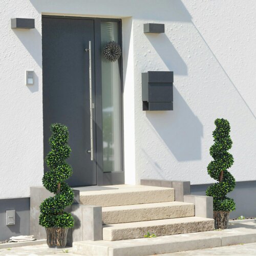 Wyld Haus Badola Set Of 2 Artificial Rose Plants In Yellow And White Colour Finish