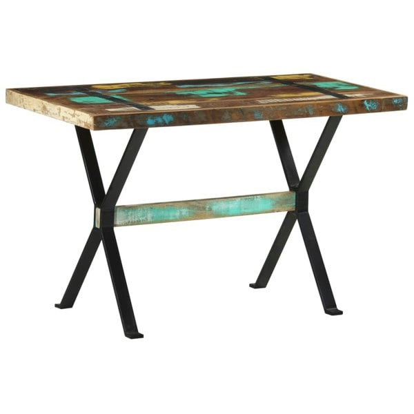 Berkfield Dining Table 120x60x76 cm Solid Reclaimed Wood