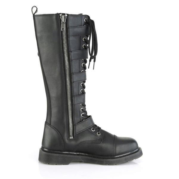 Demonia Bolt 425 Black Vegan Leather Knee High Boots