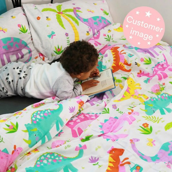 Daisy Dino Dinosaur Bedding Kids Bedding - Happy Linen Company