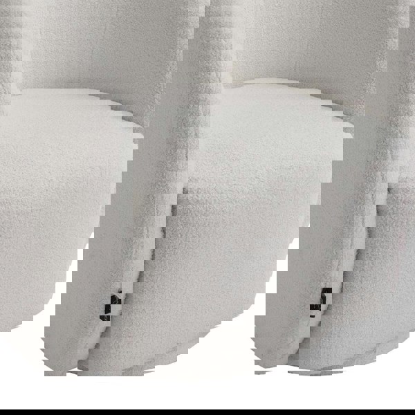 75cm Wide White Single Sofa Swivel Tub Chair Upholstered Tub Chairs Living and Home