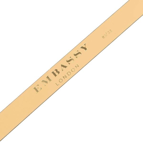 Embassy London Emma - Black & Yellow - Women's Italian leather belt