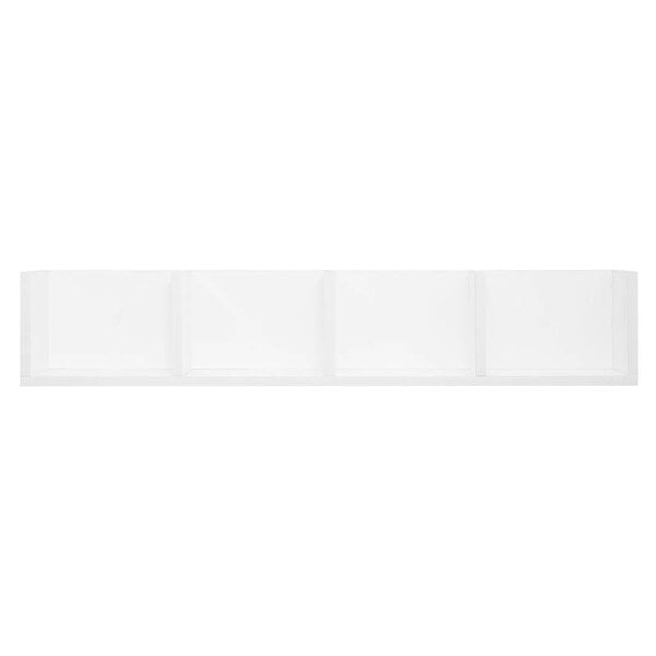 Bobobiy Wall Mount 84 CD / 56 DVD/Blu-ray/ Media Storage Rack 4 Cubes Wooden Shelf Organizer Unit Bookcase Display (White)