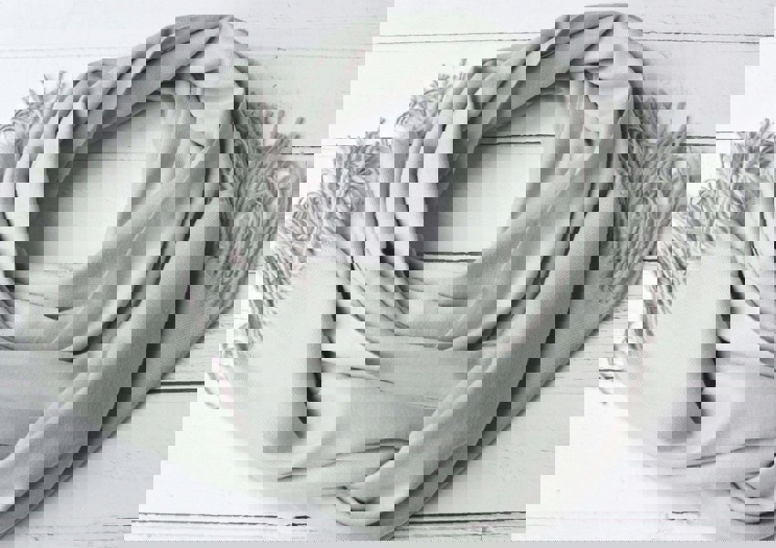 Antonia York Silver Grey Pashmina | Drew Super Soft Large Special Occasion Wrap with Tassels