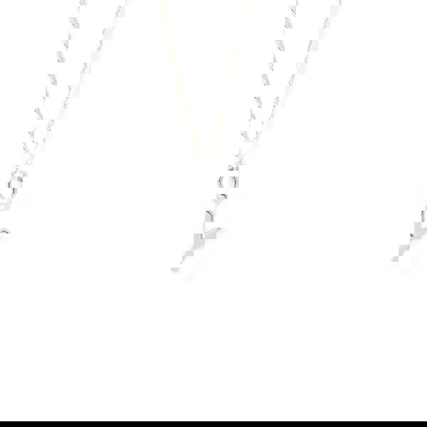 Say It With Dainty Block Initial Necklace - Sterling Silver