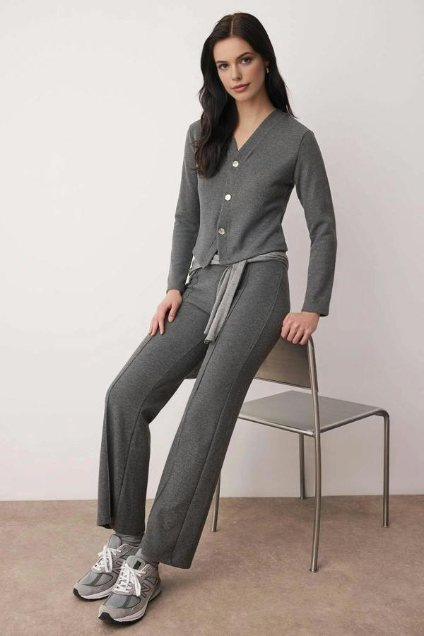 WOVCOR 2-Piece Fitted Flexible Knit Top and Bottom Set