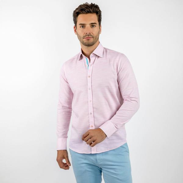 PASTEL KNITTED COTTON CLASSIC SHIRT - Premium Men's Patterned Shirt by Claudio Lugli | Bold Design, Tailored Fit, Best Printed Shirts