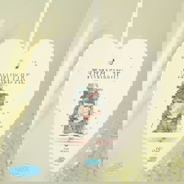 Personalised Memento Company Personalised Me To You Wedding Couple Wooden Heart Decoration