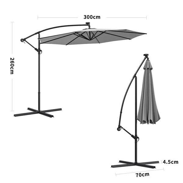 LG0927 Parasols & Rain Umbrellas Living and Home Cross Base