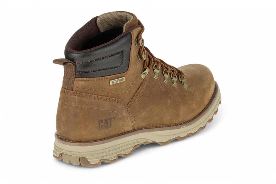 Caterpillar CAT (Caterpillar) Mens Sire Waterproof Brown Sugar Leather CAT Safety Work Boots