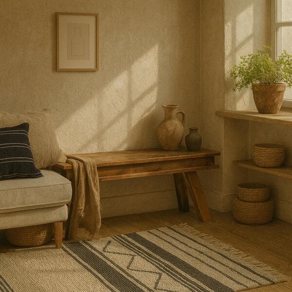 Wyld Haus New York 100cm Natural Sheesham Wood Dining Bench