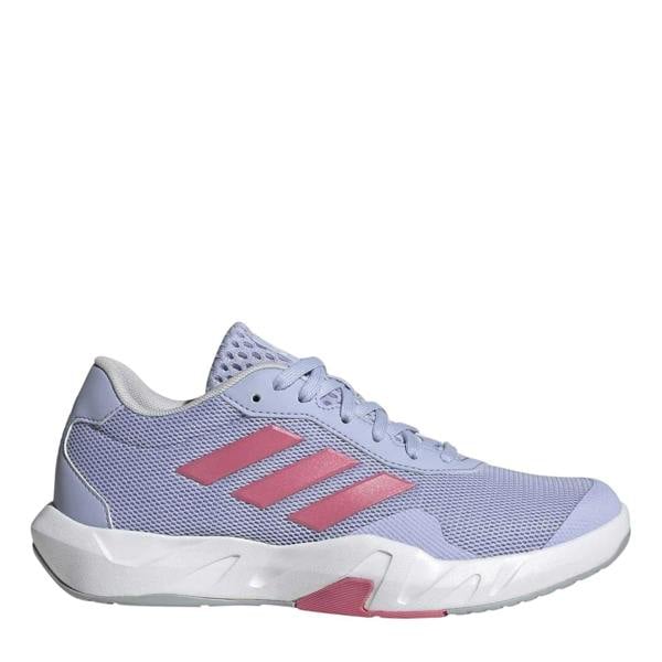 Adidas Womens/Ladies Amplimove 3 Stripes Lace Up Flat Trainers - Violet - 