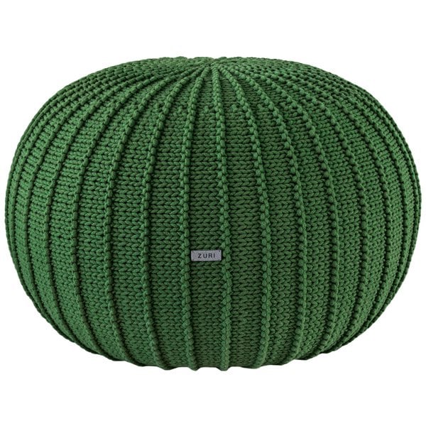 Zuri House Knitted pouffe, Large | AVOCADO