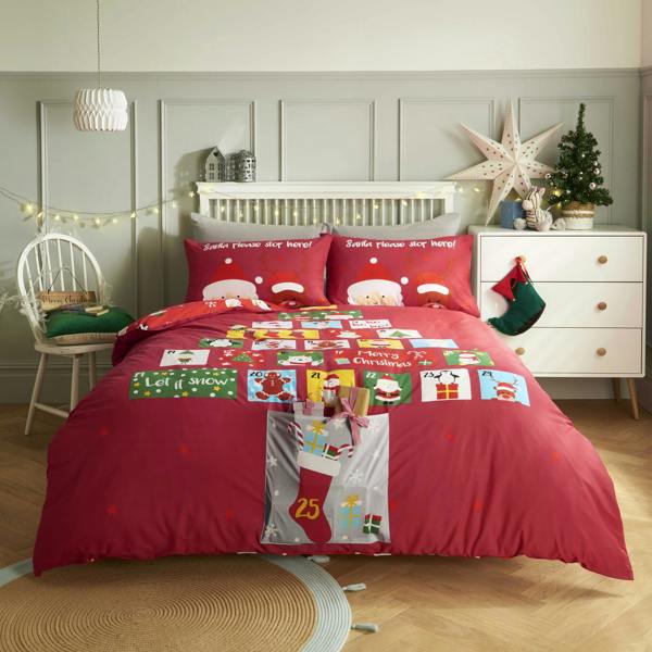 Smart Living Advent Calendar Reversible Polycotton Duvet Set- Multi