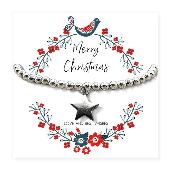 Aye Do Gifts Christmas Star Beaded Bracelet & Gift Card