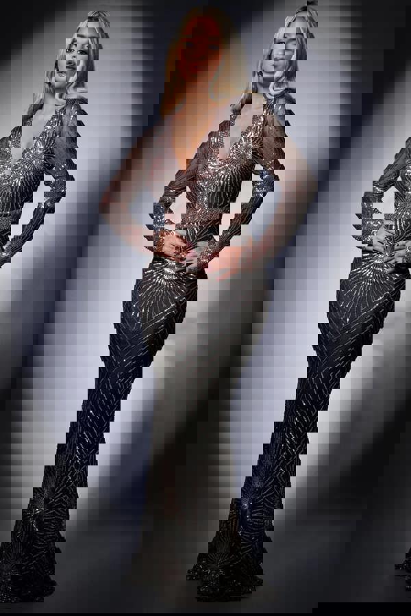 Starburst Sequin Maxi Dress - Rosegold DR1824