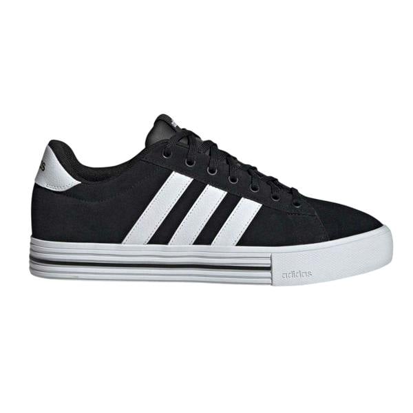 Adidas Mens Daily 4.0 Leather Flat Trainers - Black - 