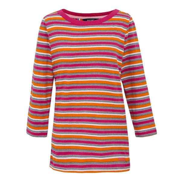 Regatta Womens/Ladies Baylette II Striped T-Shirt - Pink Fusion