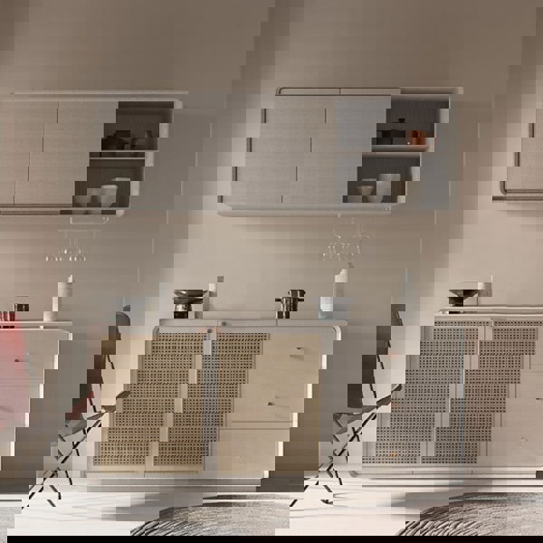 Topaz Cabinet, Wood & Rattan, Three Different Styles-Ritconcept-Rit Concept