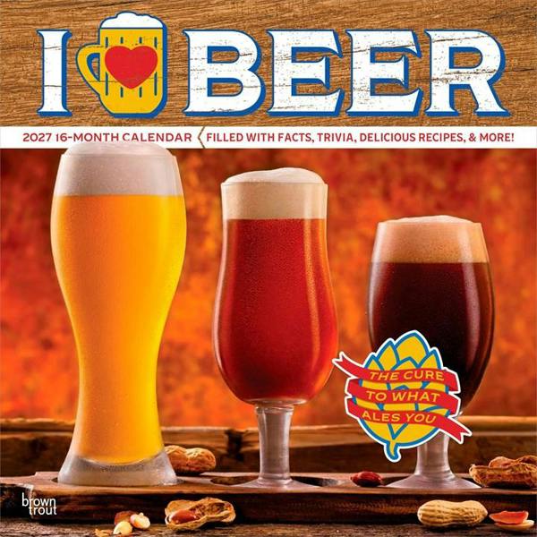 I Love Beer Calendar 2027, Wall Calendars, Month To View, Lifestyle, Gift